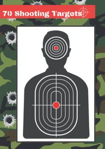 70 Shooting Targets: 8.27" x 11.69" | Silhouette black | firearms, airsoft, BB, rifles, pellet guns , archery |