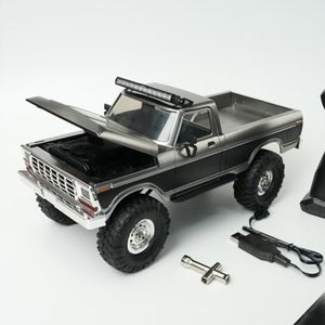 RCTRORCARY 1/16 Scale RC Rock Crawler 4x4 Remote Control Hobby Vehicle for Adult Outdoor/Indoor, 2.4G All Terrain with Metal Chassis, Precision Steering, Adjustable Control (Black)