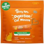 Zesty Paws Cat Mousse Squeezies Puree Cat Treats for Digestion - with Seaweed, Omega Fatty Acids, Antioxidants - Support for Digestive Health Cats - Chicken Flavor - 18 Count