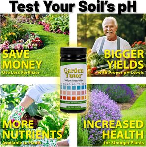 Garden Tutor Soil pH Test Kit – 100 Strips, 3.5-9 pH Range