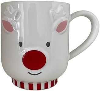 STARBUCKS Taza de Navidad de edición limitada con diseño de reno de nariz roja