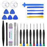 Focenat 25 Pcs Repair Tool Kit, Repair Opening Tool Compatible with iPhone iPad Samsung Tablet Laptop, Precision Screwdriver Set, Opening Pry Tool Repair Kit, Reusable Removal Repair Opening Tool Kit