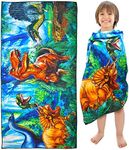 Beach Towel - Microfiber Beach Towels for Kids, Great for Beach, Bath, Swimming, Sports, Camping, Quick Fast Dry Sand Proof Super Soft Breathable and Lightweight Beach Towel (Dinosaur, Towel)