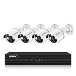 [Upgarded 1280x960P] SANSCO 4CH 1080N DVR CCTV Home Surveillance Camera System with 4x HD 1.3MP Bullet Cam (1280x960 Mega Pixel,Vandal-Proof Body, Night Vision, Motion Detection, Mobile App: Xmeye)