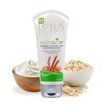 Lotus Herbals WhiteGlow Skin Brightening Oatmeal & Yogurt Scrub | Gentle Exfoliator | Removes Tan and Blackheads | Face Scrub for Women & Men | 150g