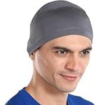 Tough Headwear Sweat Wicking Helmet Liner/Cooling Skull Cap for Men with Neck Sun Protection - Helmet & Hard Hat Liner Accessory - UPF 50 Sun Protection Dark Gray