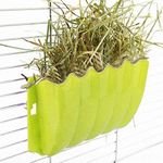 DreamAuro Rabbit Feeder Hanging Hay Lettuce Grass Manger Rack Accessories Environmental Home Safe Pet Portable (Yellow)