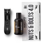 Manscaped Refining The Gentleman Nuts & Bolts 4.0,Mens Body Grooming Kit,Includes The Lawn Mower 4.0 Ergonomically Designed Powerful Waterproof Trimmer,The Crop Preserver Ball Deodorant-Electric