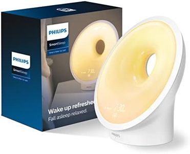 Philips SmartSleep Sleep and Wake-Up Light, Simulated Sunrise and Sunset, Multiple Lights and Sounds, RelaxBreathe to Sleep, AMZ Exclusive, HF3650/60