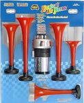 Wolo Model 450 Plastic Five Trumpet Musical Air Horn Kit, Plays La Bamba Song, 12 Volt