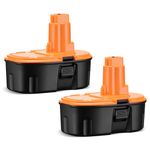 Dutyone 2 Pack 3.8Ah 18V Replacement Battery Compatible with Dewalt 18 Volt XPR Battery DC9096 DC9098 DC9099 DW9095 DW9096 DW9098 DE9038 Cordless Power Tools Compatible with 18Volt NI-MH Batteries