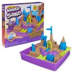 Kinetic Sand, Deluxe Beach Castle Playset with 1.13kg of Beach Sand, includes Moulds and Tools, Sensory Toys for Kids Aged 5+