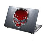 TaylorHe 15.6 inch 15 inch Laptop Skin Vinyl Decal with Colorful Patterns and Leather Effect Laminate MADE IN England Grunge Metal Skull