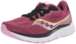 Saucony Women's Ride 14 Running Shoe, Quartz/Vizigold, 8