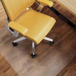 NATRKE Office Chair Mat for Hard Floors, Desk Chair Mat Large 120 x 150 cm Computer Chair Mat for Furniture Wooden Floor Protector for Home Office, Transparent Clear PVC BPA and Phthalate Free