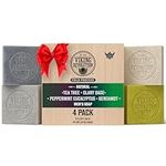 Viking Revolution - Bar Soap - Soap for Men - Mens Soap Bar with Essential Oils Cold Pressed - Mens Bar Soap with Tea Tree, Clary Sage, Peppermint Eucalyptus, Bergamot - 4 Pack, 5 Oz / 140g Each