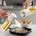 Fuvdreamer Oil Sprayer for Cooking, Olive Oil Dispenser Bottle，Olive Oil Sprayer, 2 in 1 Oil Dispenser and Oil Sprayer, 18oz/550ml Glass Oil Spray Bottle with Pourer, Salad, Frying, BBQ