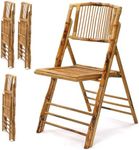 VINGLI Bamboo Folding Chair, Foldab