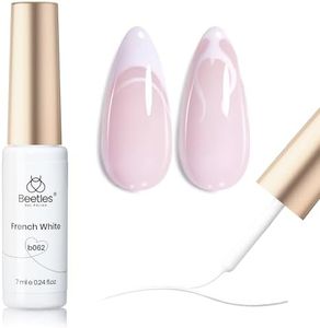 Beetles White Gel Liner Nail Polish 1 pcs 7ml Classic White Gel Polish Swirl Nail Art Paint for Thin French Tip Line Nails Art Soak off Uv Lamp Manicure Salon Gifts for Women