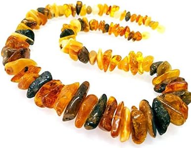 Ambermilana / Collana in vera Ambra Baltica Naturale/Donna/lavorata a mano/Certificata