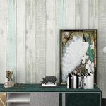 Dzhuywer Wood Plank Wallpaper Wood Panel Contact Paper Peel and Stick Wallpaper Self Adhesive Removable Wallpaper Shiplap Wall Paper for Kitchen Countertop Cabinet Furniture Home 17.7" x 236" Vinyl