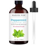 Majestic Pure Peppermint Essential Oil for Aromatherapy Diffuser - Pure and Natural with Therapeurtic Grade, 4 fl. oz.