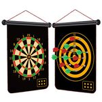 Magnetic Dart Board for Kids, 12pcs Magnetic Darts, 15" Double Sided Board Game Set, Safe Indoor Outdoor Family Game, Best Toy Gift for Teenager 5 6 7 8 9 10 11 12 13 14 15 Years Old Boys (15")