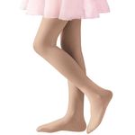 Ballet Tights Girls Dance Tights School Girl Footed Leggings Kids Ultra Soft Pantyhose Stockings 8-11 Years Children 1 Pack (Nude)