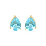 SeagullIN Pear Shape Birthstone Stud Earrings for Women Fits Sensitive Ears Minimalist Natural Gemstone Jewellery (with Box)