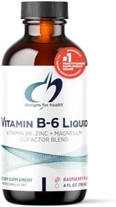 Designs for Health Vitamin B6 Liquid - 50mg B6 with Magnesium Chelate + Zinc Supplement - Absorbs Easily + Great Tasting Raspberry Flavor (24 Servings / 4 Fl Oz)