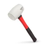 TEKTON 30653 Fiberglass Handle White Rubber Mallet, 16-Ounce