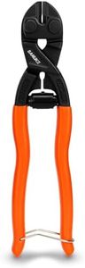 Sanuke 8-inch Mini Bolt Cutter with Recess and Spring, Heavy Duty Bolt Cutter with Security Lock, Ergonomic Handle, CR-V Steel Blade for Wire, Cables, Small Screws