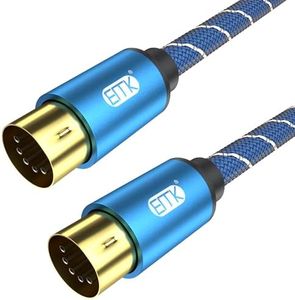 EMK 5-Pin DIN MIDI Cable Male to Male Midi Cables Compatible with MIDI Keyboard/Synthesizer/Guitar Multi Effects/Audio Interface/Audio Mixer/Audio Amplifier/External Sound Card (6.6Feet/2m)