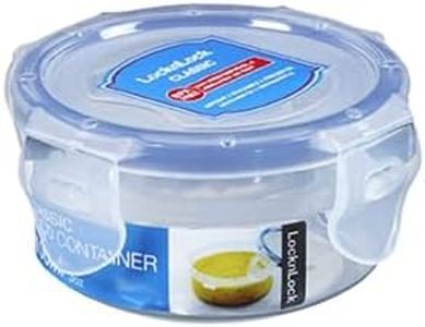 Lock & Lock Round Storage Container - Clear/Blue, 100 ml