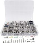 HOPLEX 1008PCS Universal RC Screw Kit Screws Assortment Set 304 Stainless Steel Hardware Fasteners for Traxxas Axial Redcat HPI Arrma SCX10 Losi 1/8 1/10 1/12 1/16 Scale RC Cars Trucks Crawler