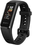 HUAWEI Band 4 Smart Band - 6-day battery life & All-day Health Monitoring, Water Resistant up to 50 meters, Fitness Activities Tracker with 0.96" Color Screen, 24/7 Continuous Heart Rate Monitor, Sleep Tracking, 5ATM Waterproof, (Black)