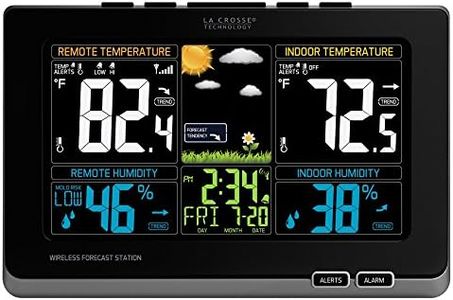 La Crosse Technology 308-1414MB-INT Wireless Color Weather Station with Mold Indicator, Black