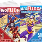 Big Fudge 50 Comic Book Bags and 50 Backing Boards - 7.25” x 10.5" Acid Free Crystal Clear Sleeves & 6.87” x 10.5” Backing Boards - for 1990's & Current Comics