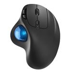 Nulea M501 Wireless Trackball Mouse, Rechargeable Ergonomic, Easy Thumb Control, Precise & Smooth Tracking, 3 Device Connection (Bluetooth or USB Receiver), Compatible for PC, Laptop, Mac, Windows.