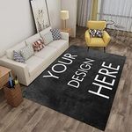 Custom Rug Design Your Photo Logo Text,Personalized Door Mat Soft Anti Slip Washable Carpet for Bedroom Living Room Office 9x12ft