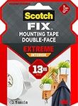 Scotch-Fix Extreme Interior Double Sided Mounting Tape, 19mmx 5m - For Indoor Extreme Use, Works on Hard Plastics, Metal, Painted surfaces and Wood - Holds up to 13kg