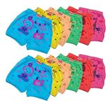 Kiddys LuvKush 100% Pure Cotton Girl's Inner Wear Bloomers Boyshorts Underwear for Girls and Boys Pack of 12 (3-4 Years) Multicolour