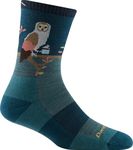 Darn Tough Women's Critter Club Micro Crew Lightweight with Cushion Sock (Style 5001) - Teal, Large