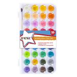 Create Watercolour Set - 36 Colours Watercolour Paint Set, Portable Travel Watercolour Pan and Paint Brush, Beginner Student Watercolour Cakes