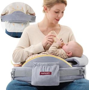 Momcozy CozyPro Nursing Pillow for Breastfeeding - All Around Ergonomic Comfort & Support - Pioneering Safety Fence - Plus Size Wider Feeding Pillow with Lumar Support for Easier and Healthier Nursing