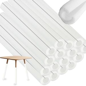 16 Pcs Clamp Foam Tube 40 x 1.8 x 1 inch Clamp Foam Noodles Pipe Pre Cut Insulation Tube Cover for Padding Protection Bumper Edge Corner (White)