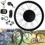 THERES Electric Bicycle Conversion Kit, 72V 3000W E-bike Kit, 26'' Rear Wheel Brushless Gearless Hub Motor, Ebike Conversion Kit with KT-LCD5 Display,72V3000W-20inch