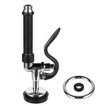 KWODE Pre-Rinse Spray Valve Commercial Kitchen Sink Faucet Sprayer Head with Hand Grip Assembly 1.42GPM High Pressure Dish Sprayer Nozzle Kit for Restaurant Industrial Faucet, Chrome (Black)