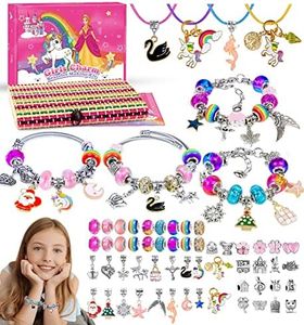 Regalo Bambina 5 6 7 8 9 10 11 Anni, Kit per Gioielli fai da te Bambini Kit Braccialetti fai da te Bambina Regalo Ragazza 7 8 9 10 11 Anni Idee Giocattolo Regalo Ragazza idee Regali Natale Bambini