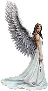 Nemesis Now Spirit Guide - Figura de ángel de Anne Stokes, color blanco, 24 cm, resina